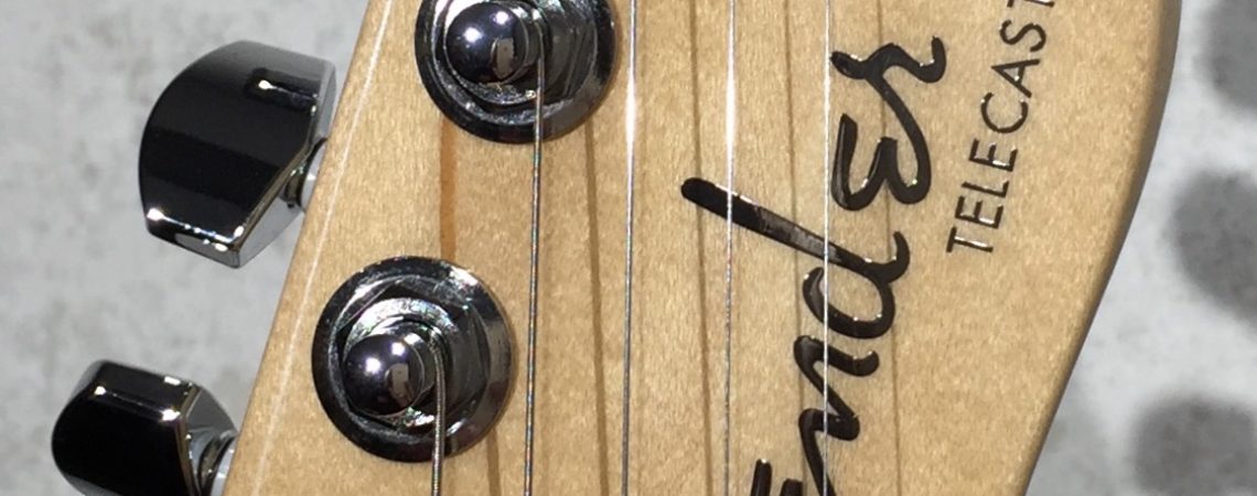 Fender American Elite Telecaster Champagne headstock