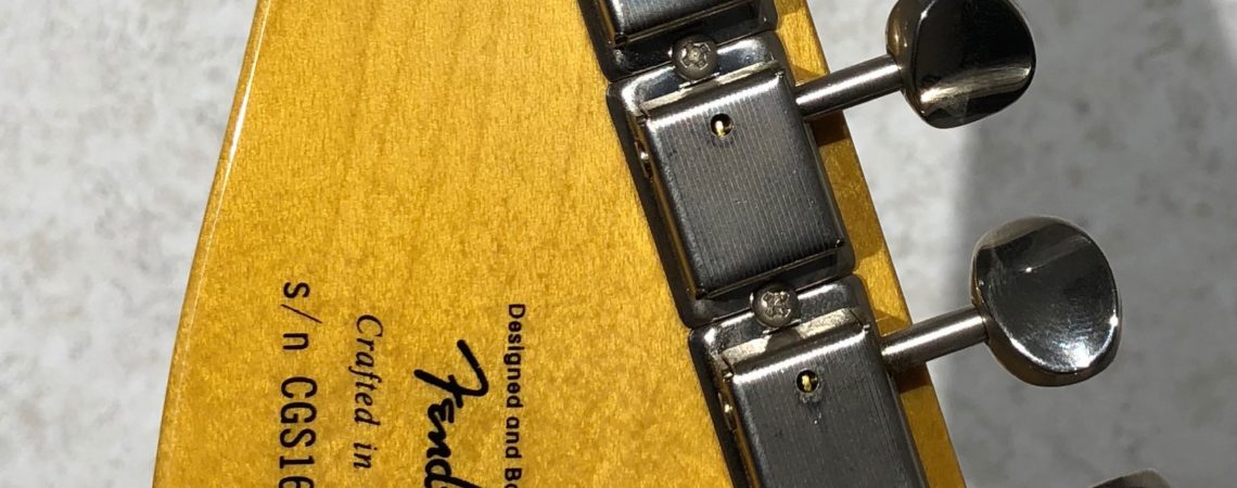 Squier Classic Vibe 60’s Stratocaster 3 tone sunburst headstock back