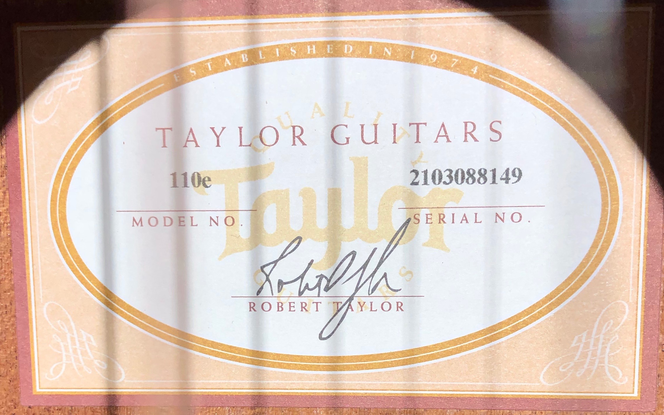 dating taylor guitar by serial